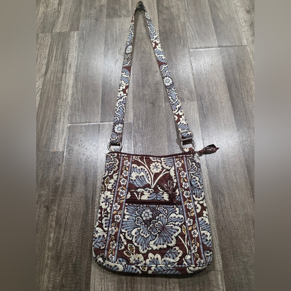 Vera Bradley Vintage Quilted Boho Crossbody Shoulder Bag Floral Blue Cottagecore - Picture 3 of 10